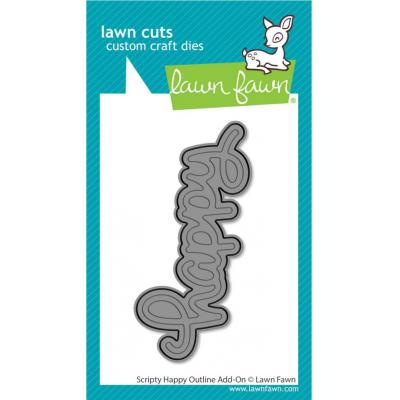 Lawn Fawn Lawn Cuts - Scripty Happy Outline Add-On